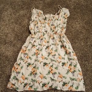White floral print dress